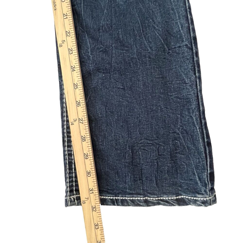 Ariya Jeans 13/14 Low Rise Bootcut Embroidered Denim Y2K Grunge Distressed - Picture 8 of 16
